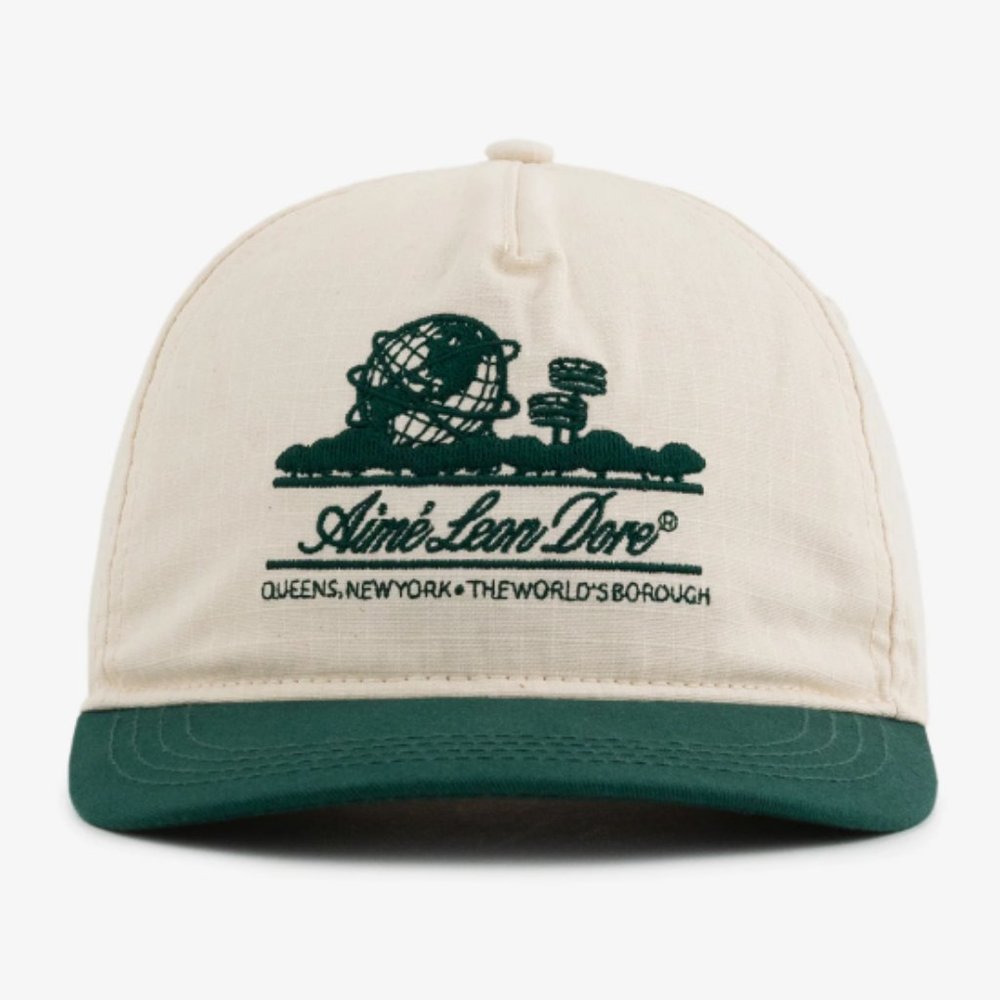 AIME LEON DORE unisphere SnapBack hat cap in cream